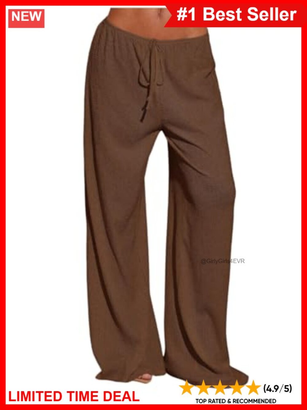Women's Sheer Knit Wide Leg Palazzo Beach Coverup Pants